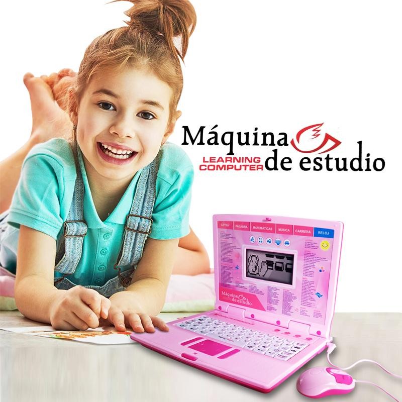 COMPUTADOR ROSADO NIÑAS DIDÁCTICO JUGUETES APRENDIZAJE PC JUEGOS DJ8543
