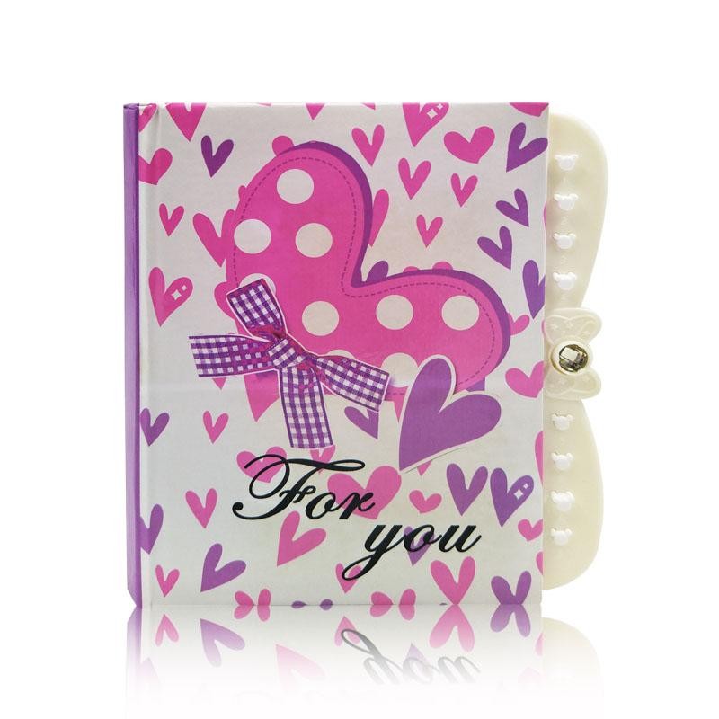 AGENDA CORAZONES MORADO CLAVE DIARIO NIÑAS DIDÁCTICO NOTAS LIBRETA