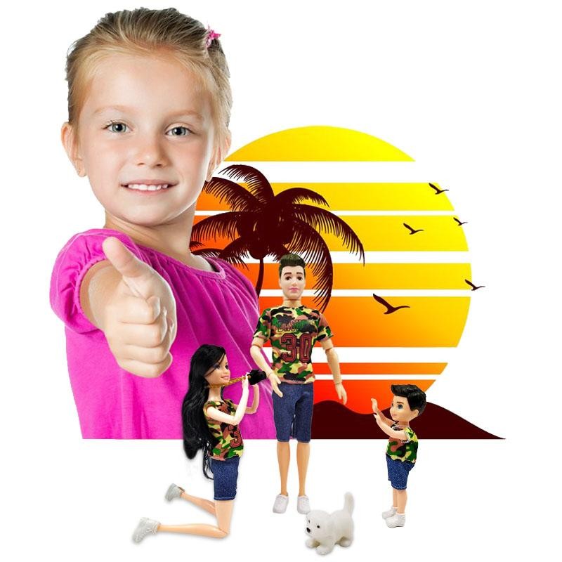 FAMILIA BEAUTY MODA MILITAR FINA JUGUETE MUÑECOS FIGURAS TIPO DJ4609