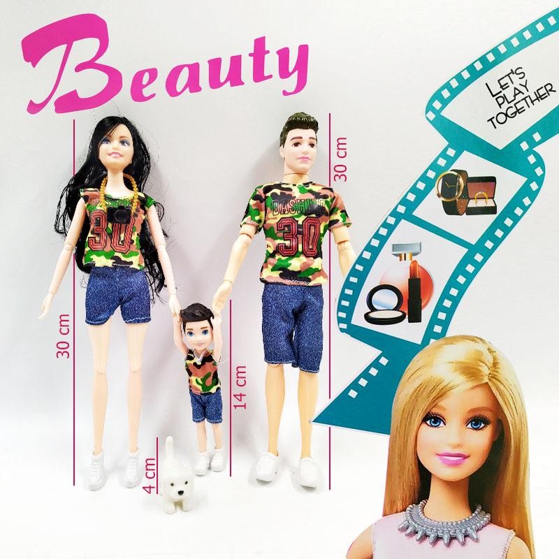 FAMILIA BEAUTY MODA MILITAR FINA JUGUETE MUÑECOS FIGURAS TIPO DJ4609