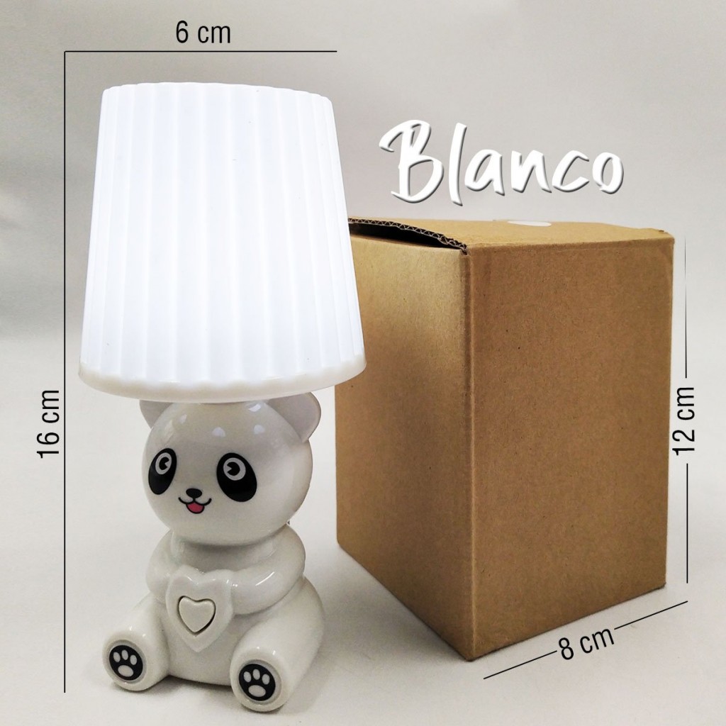 LAMPARA MESA OSO PANDA DECORACIÓN INFANTIL JUGUETES JUGUETERÍA