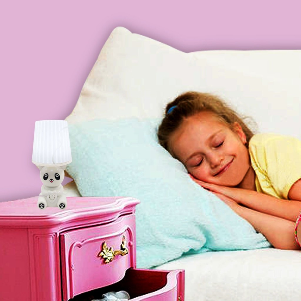 LAMPARA MESA OSO PANDA DECORACIÓN INFANTIL JUGUETES JUGUETERÍA