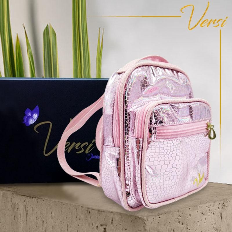 MORRAL VERSI RIO DISEÑO BOLSO ROSADO LIZO FEMENINO MODA