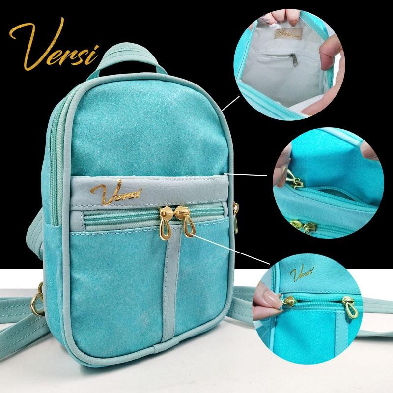 MORRAL VERSI LOISA DISEÑO BOLSO AGUAMARINA FEMENINO MODA