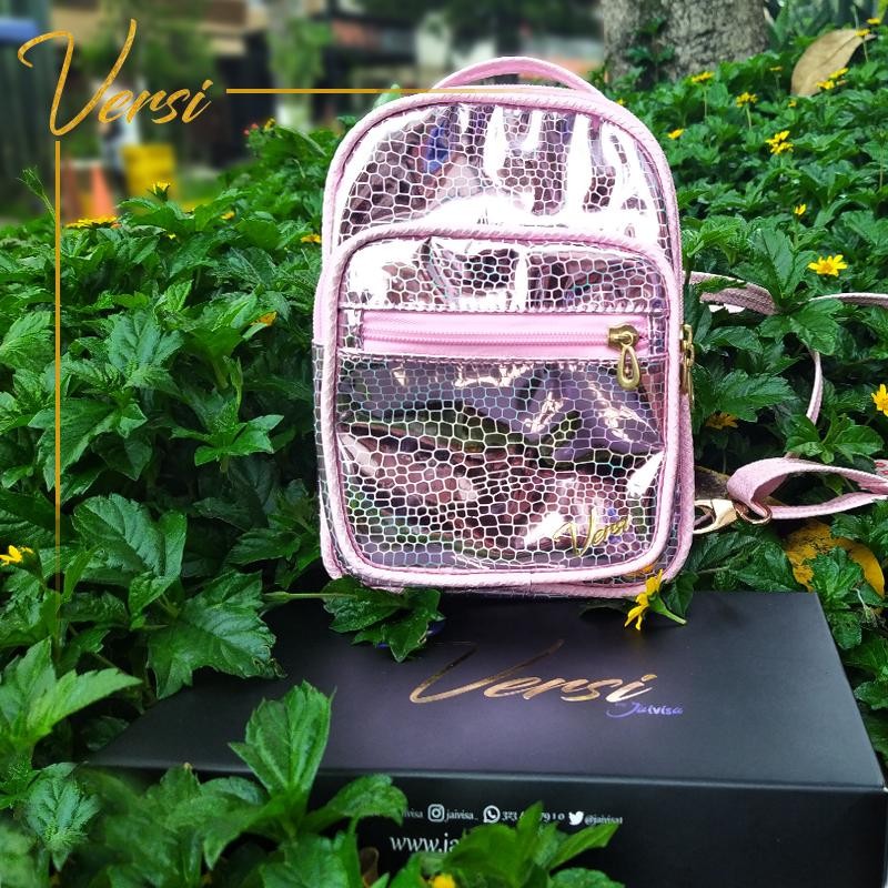 MORRAL VERSI RIO DISEÑO BOLSO ROSADO LIZO FEMENINO MODA