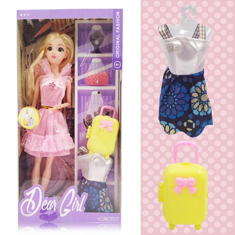 MUÑECA ARTICULADA VESTIDO ROSA DEAR GIRL JUGUETE NIÑAS DJ4619