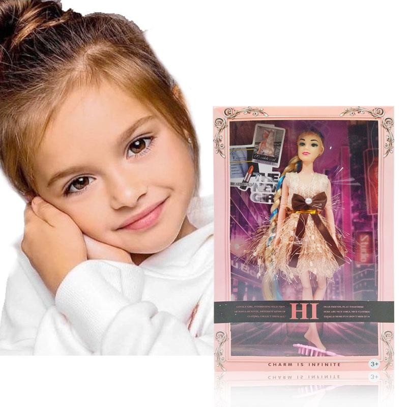 MUÑECA ARTICULADA BEAUTIFUL LOVELY GIRL JUGUETE NIÑAS MECHON AZUL DJ4612