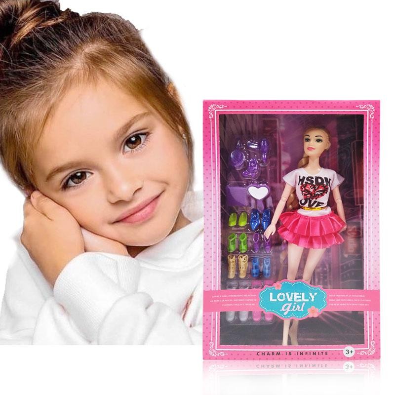 MUÑECA ARTICULADA BEAUTIFUL LOVELY GIRL JUGUETE NIÑAS MECHÓN LILA DJ4613