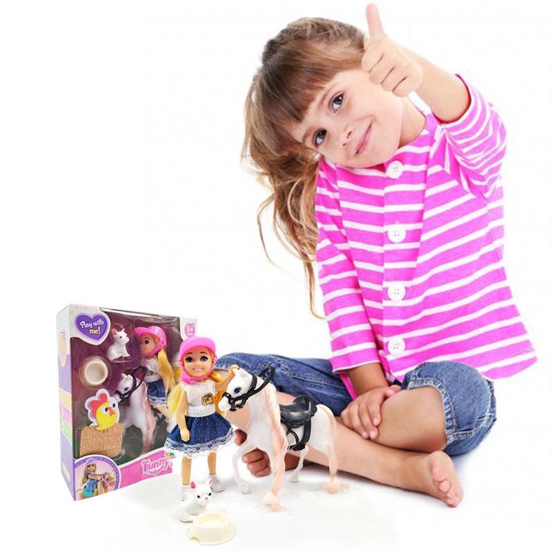 MUÑECA FINA JINETE 1 MASCOTA JUGUETE NIÑAS FIGURA INFANTIL DJ4600