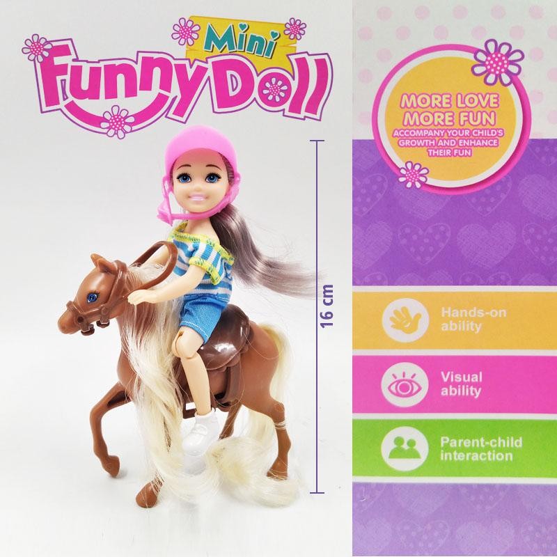 MUÑECA FINA JINETE 2 MASCOTA JUGUETE NIÑAS FIGURA INFANTIL DJ4601