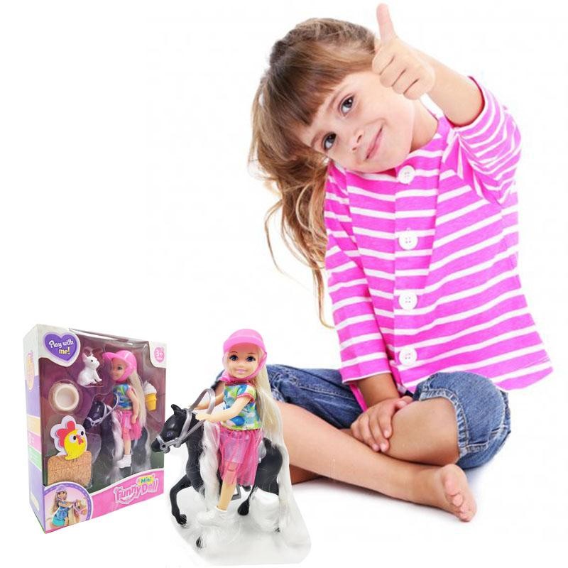 MUÑECA FINA JINETE 4 MASCOTA JUGUETE NIÑAS FIGURA INFANTIL DJ4603