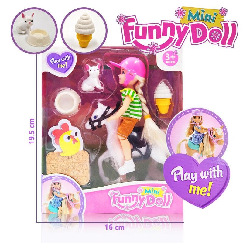 MUÑECA FINA JINETE 6 MASCOTA JUGUETE NIÑAS FIGURA INFANTIL DJ4605