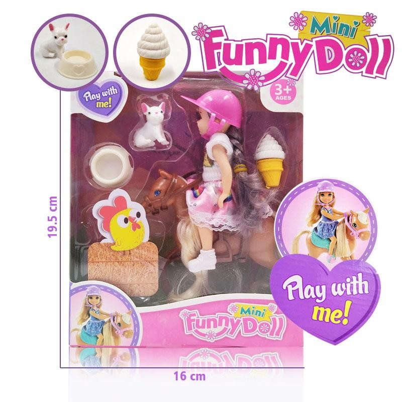 MUÑECA FINA JINETE 5 MASCOTA JUGUETE NIÑAS FIGURA INFANTIL DJ4604