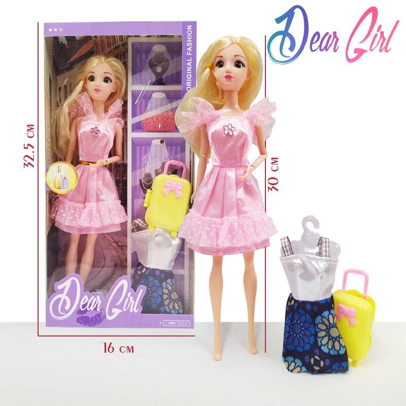 MUÑECA ARTICULADA VESTIDO ROSA DEAR GIRL JUGUETE NIÑAS DJ4619