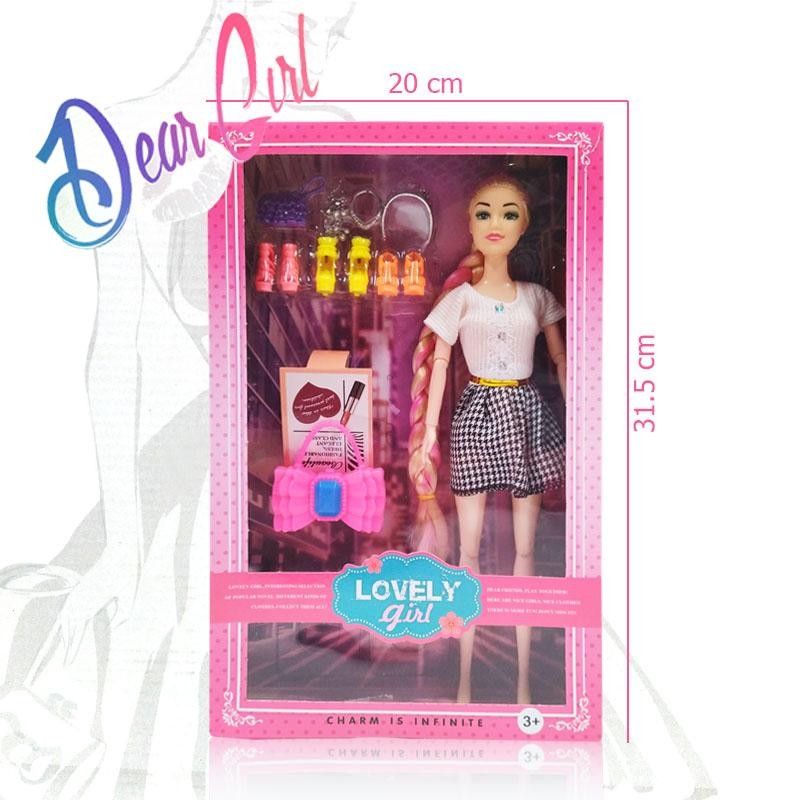 MUÑECA ARTICULADA BEAUTIFUL LOVELY GIRL MECHON ROSA JUGUETES DJ4611