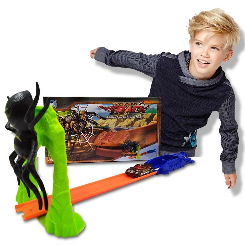 PISTA LANZADORA TARÁNTULA NIÑOS CARROS JUGUETE HIGH SPEED TRACK DJ4624