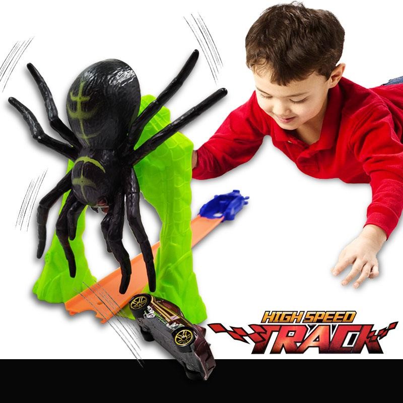 PISTA LANZADORA TARÁNTULA NIÑOS CARROS JUGUETE HIGH SPEED TRACK DJ4624