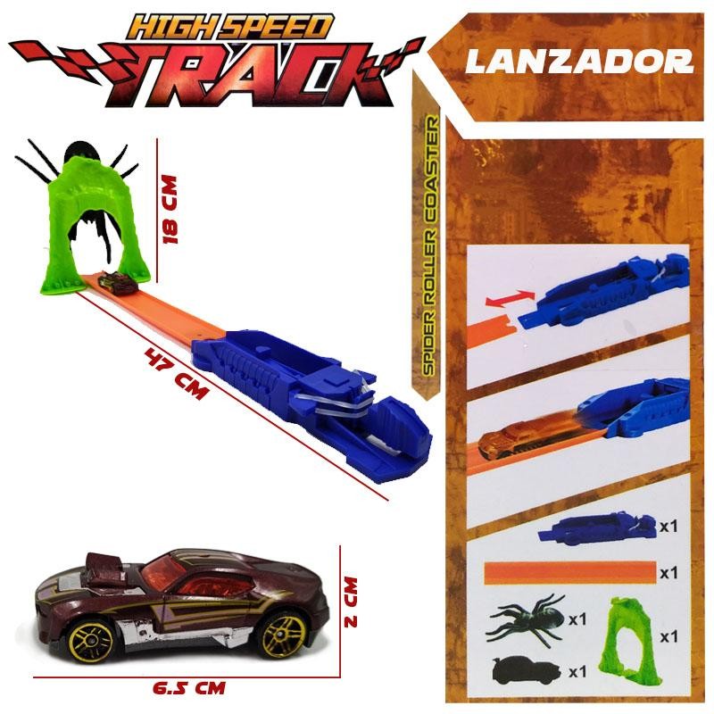 PISTA LANZADORA TARÁNTULA NIÑOS CARROS JUGUETE HIGH SPEED TRACK DJ4624
