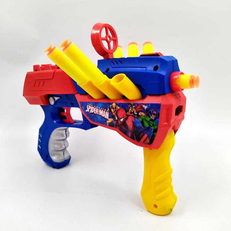 SPIDER MAN PISTOLA LANZADORA JUGUETE DARDOS JUGUETERÍA INFANTIL