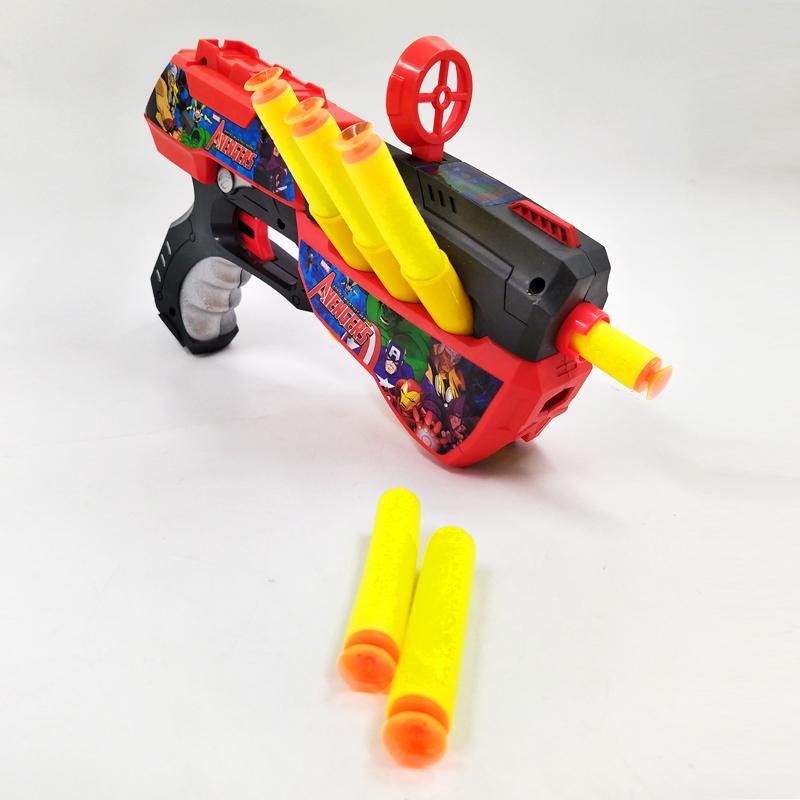 AVENGERS PISTOLA LANZADORA JUGUETE DARDOS JUGUETERÍA INFANTIL