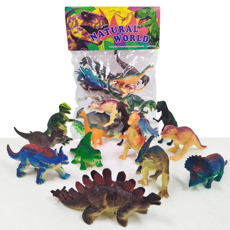 DINOSAURIOS PREHISTORIA SET X12 FIGURAS ANIMALES JUGUETE NIÑOS DJ4626