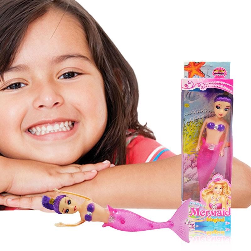 SIRENA MUÑECA MORADA JUGUETES NIÑAS JUGUETERÍA LUCES