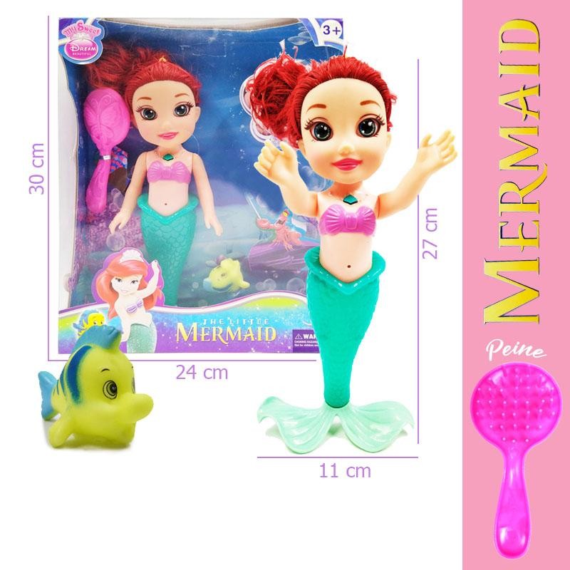 SIRENITA ARIEL PEINAR MUÑECA JUGUETE NIÑAS JUGUETERÍA INFANTIL