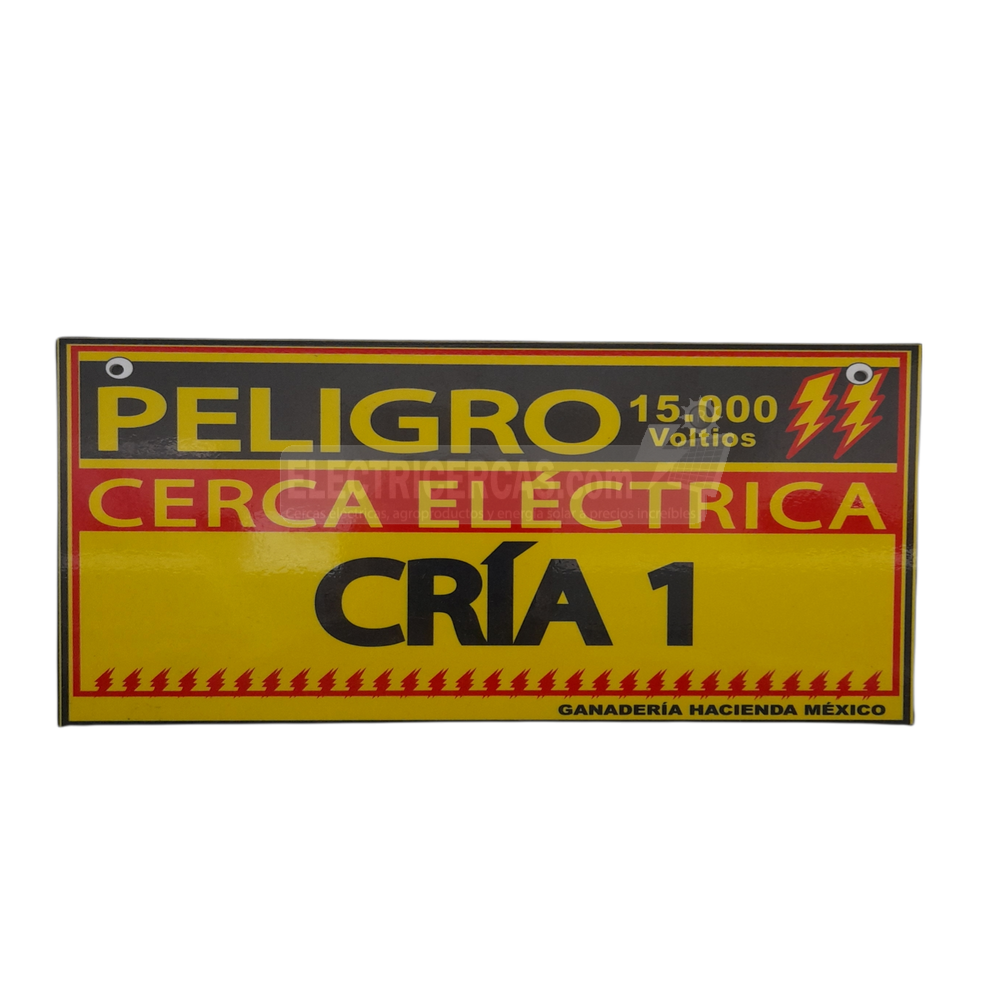 Aviso De Precaución Para Cerca Eléctrica – Producto personalizado