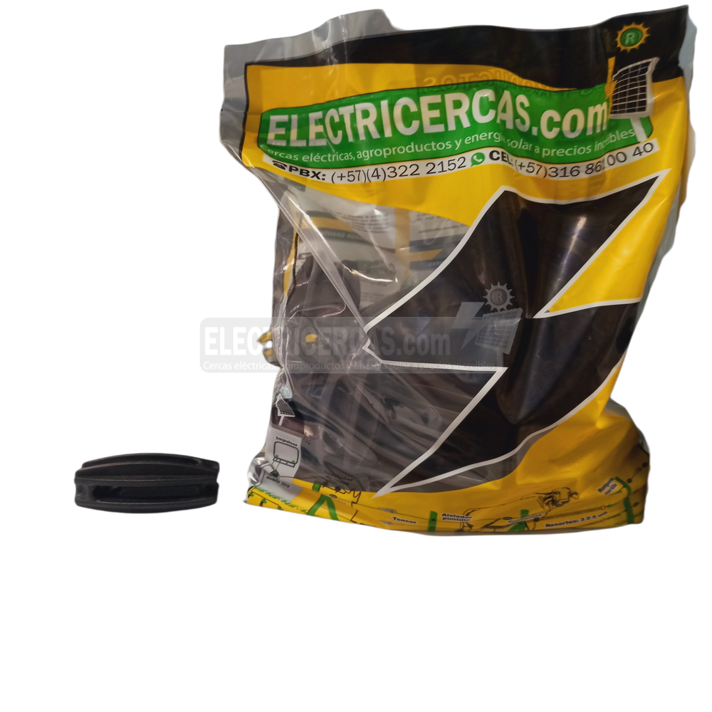 Aislador Ovalado Tipo Pera – Negro