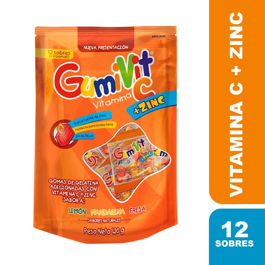 Gumvit C + Zinc Bolsa x 12 Minipacks