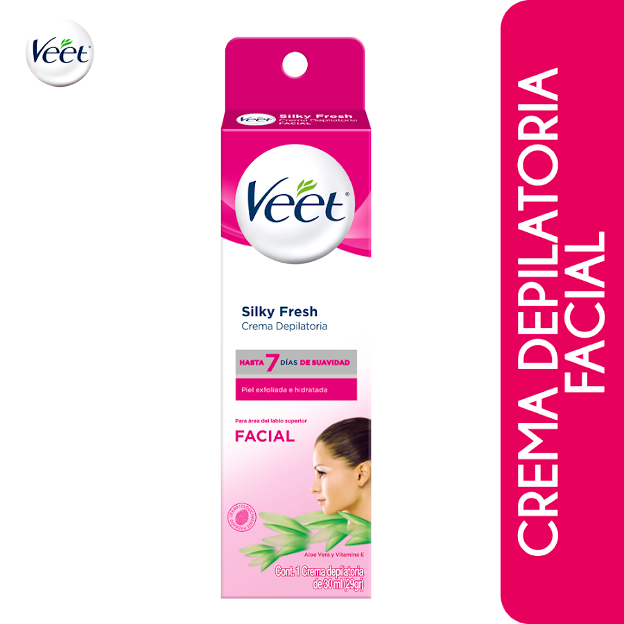 Crema Depiladora Facial Veet Piel Sensible Tubo x30ml