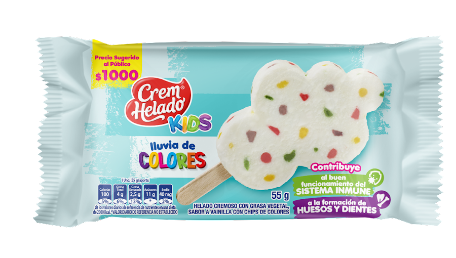 Paleta Kids Lluvia Colores Crem Helado x 55gr