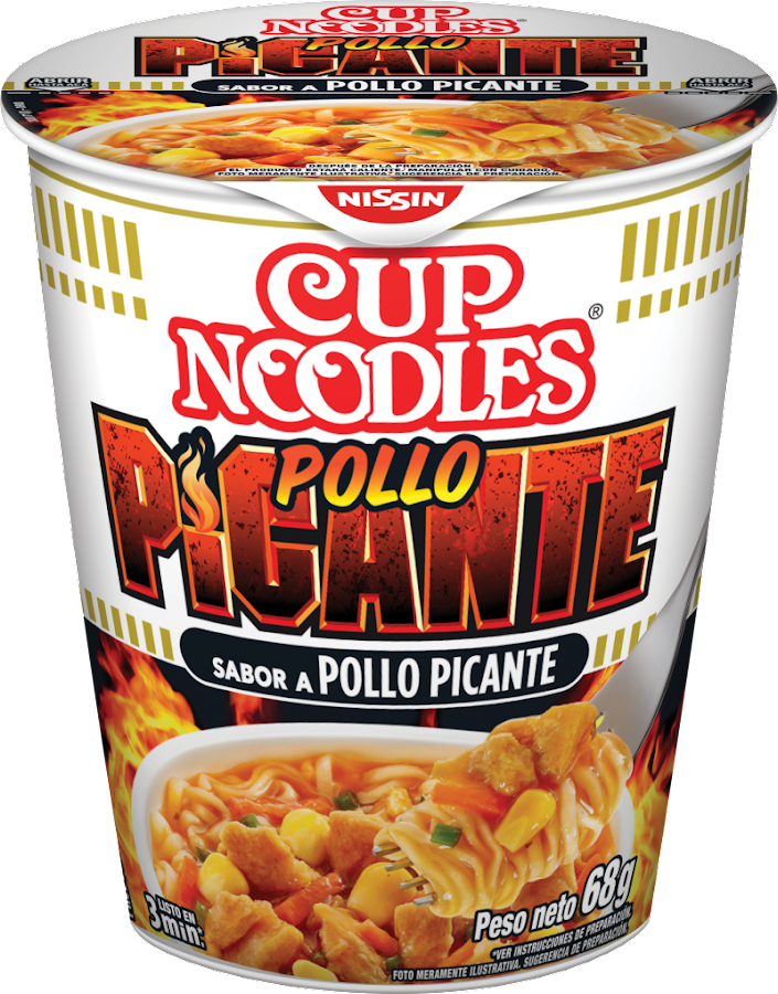 Sopa Instantanea Nissin Cup Noodles Sabor a Pollo Picante x 68Gr