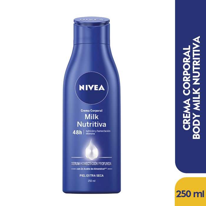 Crema NIVEA Corporal Milk Nutritiva Hydra IQ* x250Ml