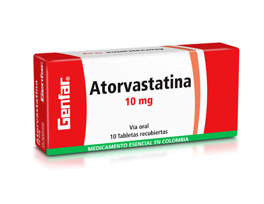 Atorvastatina 10Mg Genfar Caja x 10Tab