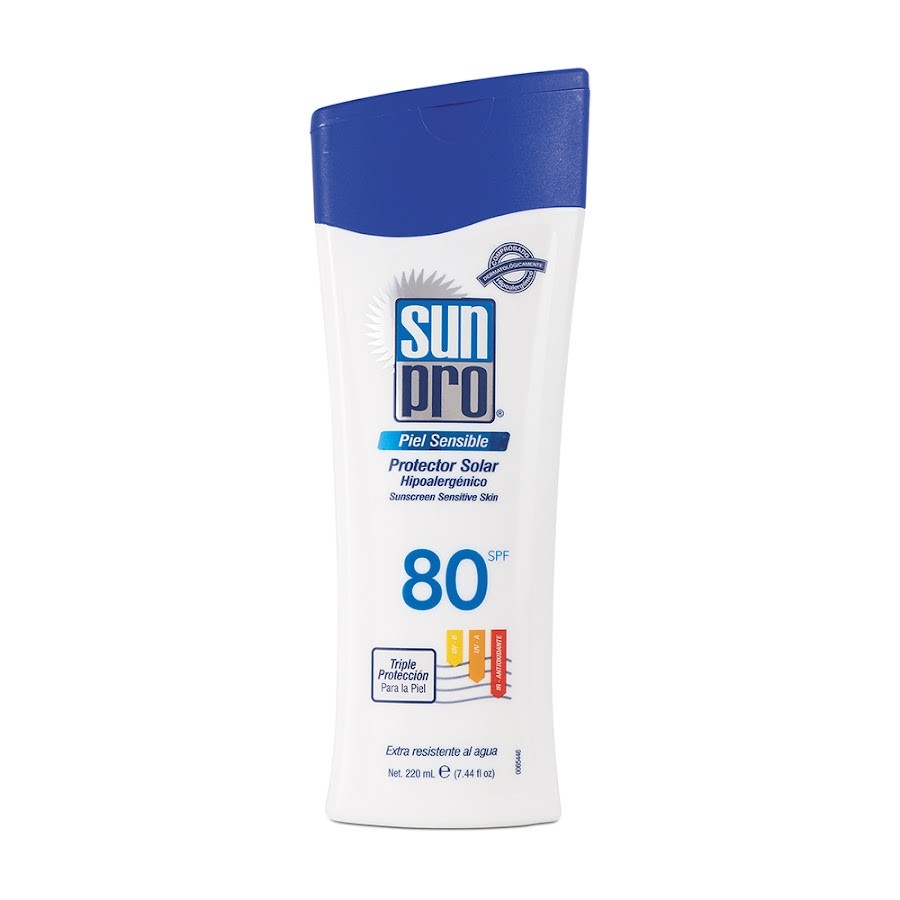 Protector Solar Sun Pro Spf80+ Piel Sensible x220ml.