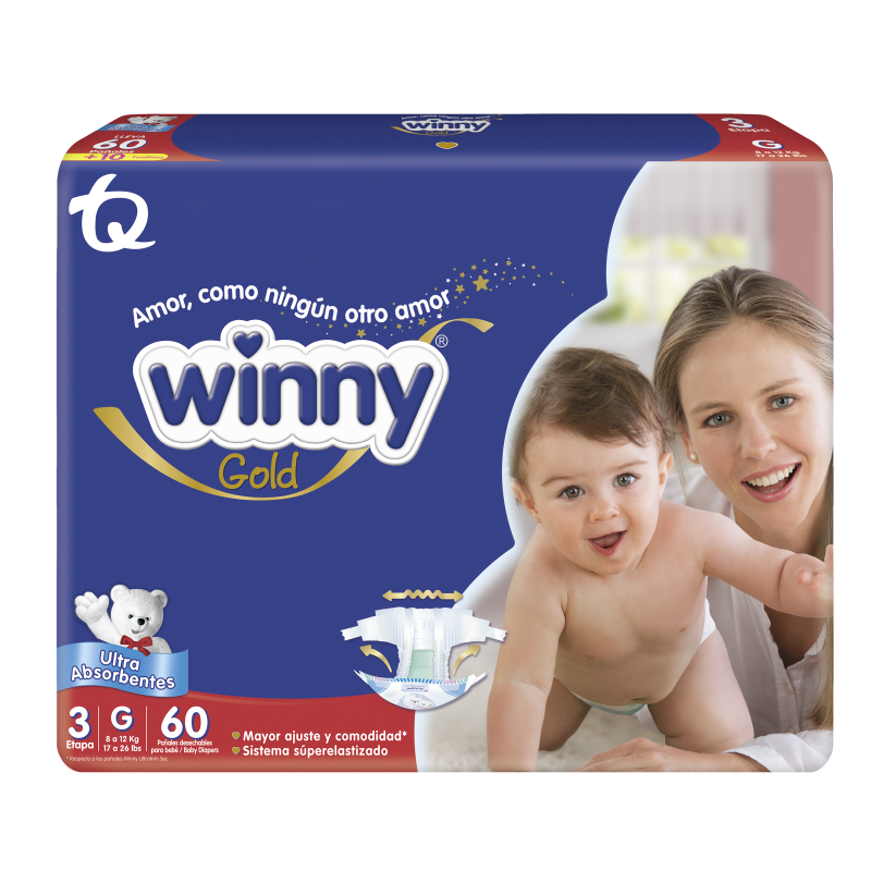 Pañales Winny Gold G Etapa 3 x 60Und
