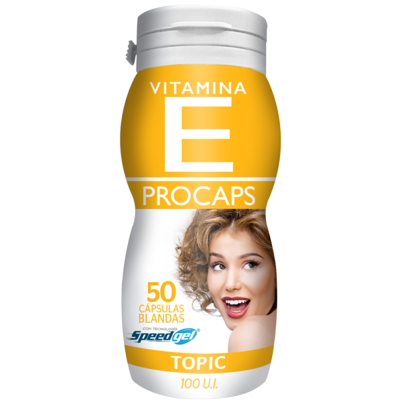 E Vitamina E Procaps 100UI Cápsulas Frasco x50Cap.