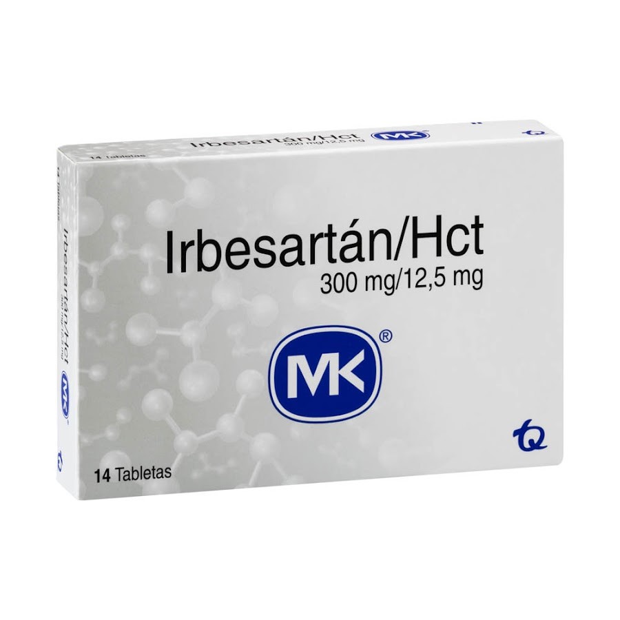 Irbesartán/HCT MK 300/12.5mg Tableta Caja x14Tableta