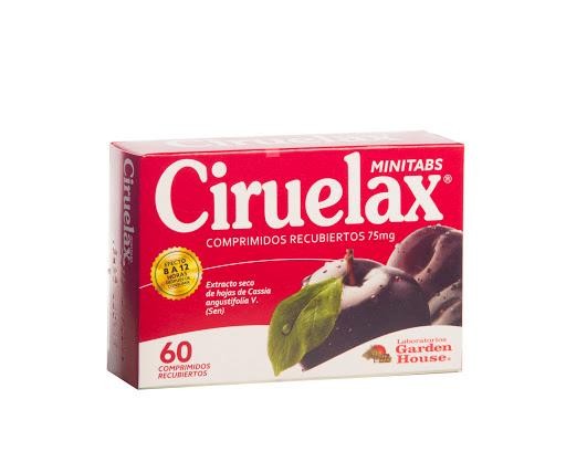 CIRUELAX COMPRIMIDOS CAJA X60COM GARDEN HOUSE HOJAS CASSIA FRUTOS SEN