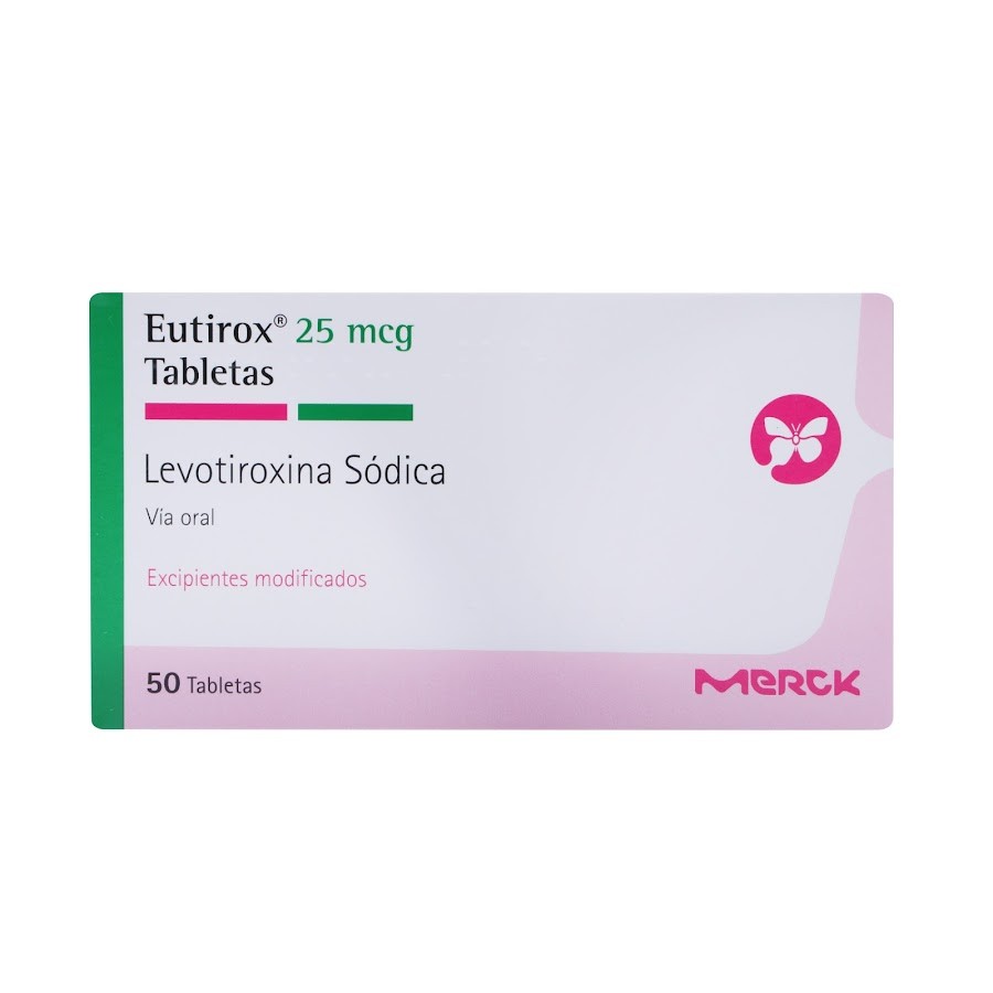 Eutirox 25Mcg Tableta Caja x50Tab. Merck Levotiroxina Sódica