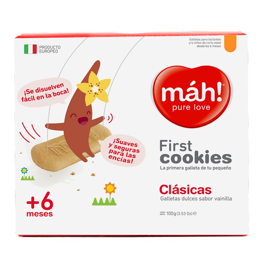 Galleta Infantil Mah! Clasica Dulces Sabor Vainilla +6 Meses x100g