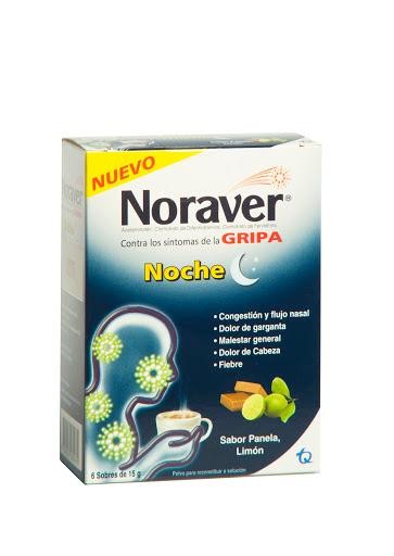 Noraver Gripa Noche Panela Limón Sobres Caja X6Sob Tq Acetami Levoce