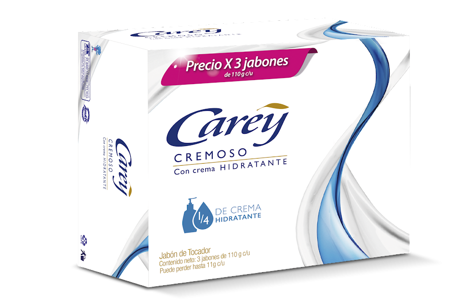 Jabón Carey Azul Cremoso x3und x110gr c/u