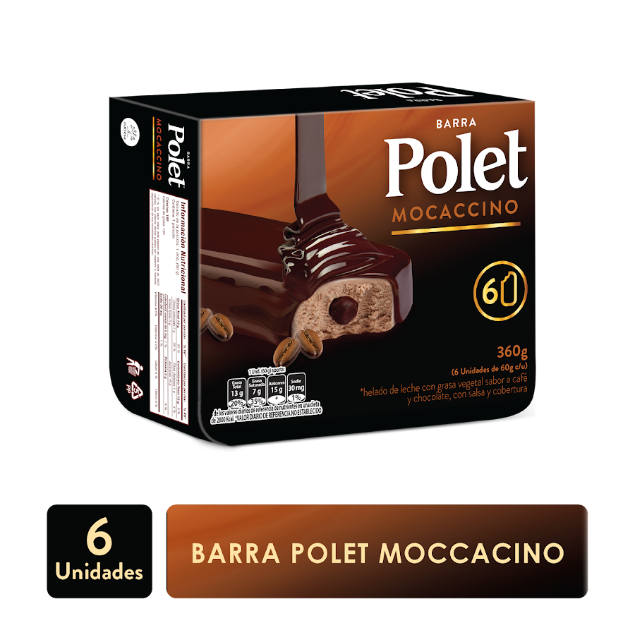 Helado Polet Mocaccino Caja x 6Und de 60Gr c/u