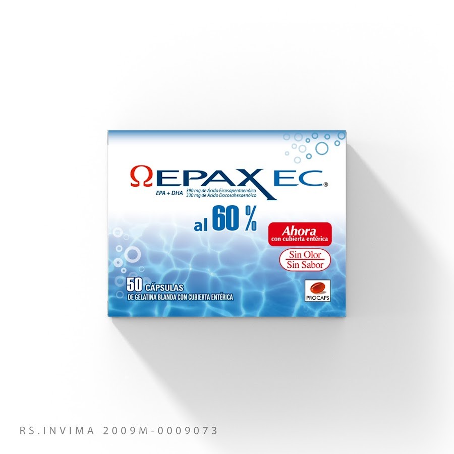 EPAX EC 720 mg Caja x 50 Cap EPA DHA.
