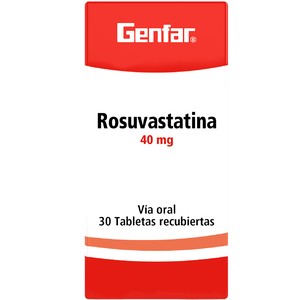 Rosuvastatina Genfar 40mg Caja x 30 comprimidos