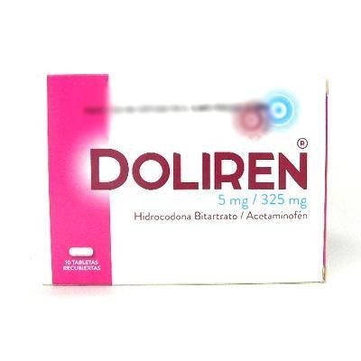 Doliren 5/325Mg Caja X10 Tab. Laf Hidrocodona Bitartrato Acetaminofén