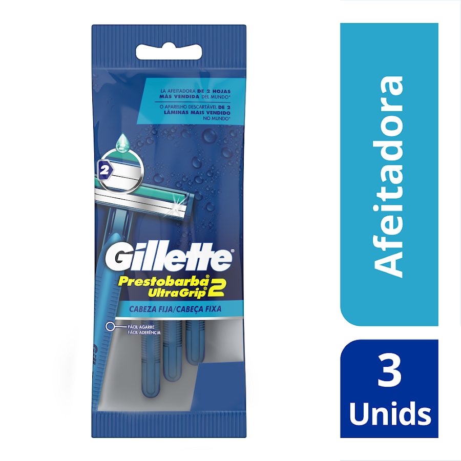 Maquina de Afeitar GILLETTE Prestobarba UltraGrip Desechable x3Und