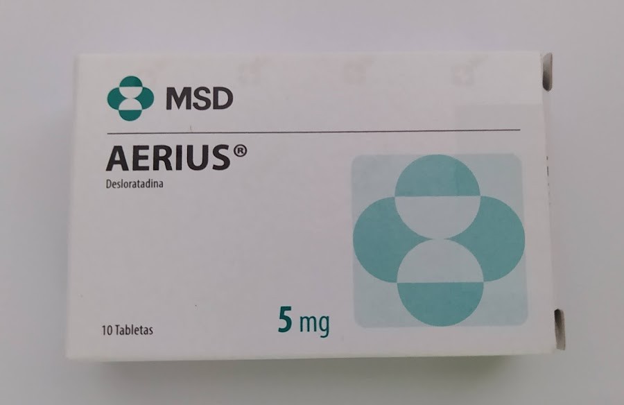 Aerius 5Mg Tabletas Caja x10Tab. MSD Desloratadina